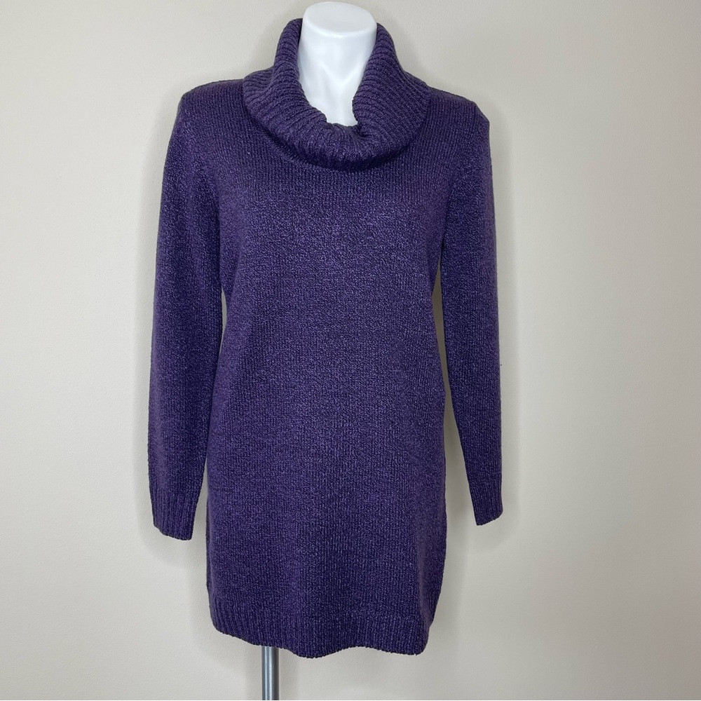 NEW Purple Cowl Neck Tunic Sweater